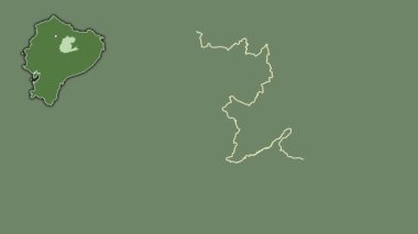 Napo, Ekvador, soyutlanmış ve soyutlanmış. Uydu