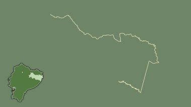 Orellana, Ekvador, soyutlanmış ve soyutlanmış. Uydu