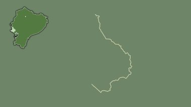 Santa Elena, Ekvador, soyutlanmış ve soyutlanmış. Uydu
