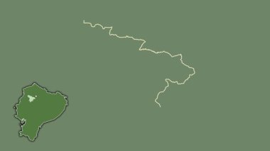 Santo Domingo de los Tsachilas, Ekvador, soyutlanmış ve soyutlanmış. Uydu