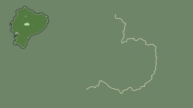 Tungurahua, Ekvador, soyutlanmış ve soyutlanmış. Uydu