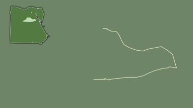 Al Minya, Mısır, çıkarılmış ve izole edilmiş. Uydu