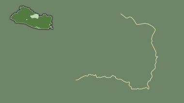 Cabanas, El Salvador, boşaltılmış ve izole edilmiş. Uydu