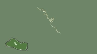 Cuscatlan, El Salvador, boşaltılmış ve izole edilmiş. Uydu