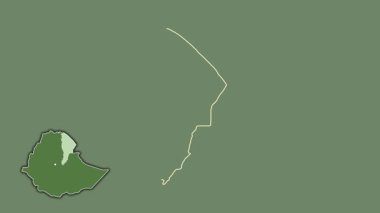 Afar, Etiyopya, sökülmüş ve izole edilmiş. Uydu