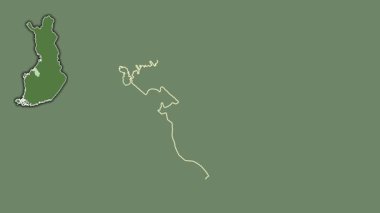 Orta Ostrobothnia, Finlandiya, boşaltılmış ve izole edilmiş. Uydu