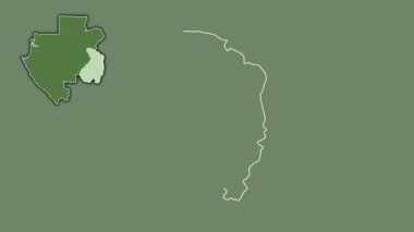 Haut-Ogooue, Gabon, çıkarıldı ve izole edildi. Uydu