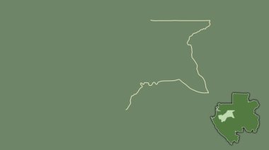 Moyen-Ogooue, Gabon, soyutlanmış ve soyutlanmış. Uydu