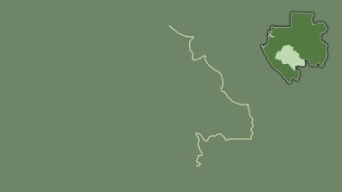 Ngounie, Gabon, soyutlanmış ve soyutlanmış. Uydu