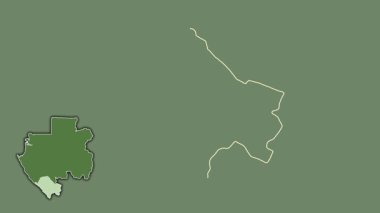 Nyanga, Gabon, soyutlanmış ve soyutlanmış. Uydu
