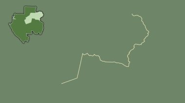 Ogooue-Ivindo, Gabon, soyutlanmış ve soyutlanmış. Uydu