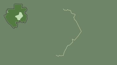 Ogooue-Lolo, Gabon, soyutlanmış ve soyutlanmış. Uydu