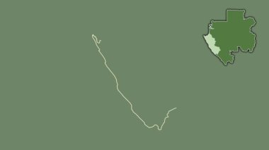 Ogooue-Maritime, Gabon, soyutlanmış ve izole edilmiş. Uydu