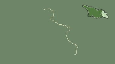 Kakheti, Gürcistan, dışlanmış ve izole edilmiş. Uydu