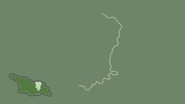 Mtskheta-Mtianeti, Gürcistan, boşaltılmış ve izole edilmiş. Uydu