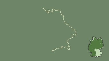 Bayern, Almanya, sürülmüş ve izole edilmiş. Uydu