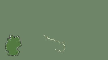 Bremen, Almanya, sürülmüş ve izole edilmiş. Uydu