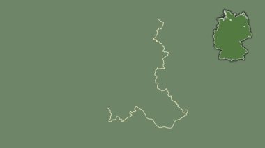 Hamburg, Almanya, sürülmüş ve izole edilmiş. Uydu