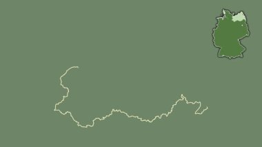 Mecklenburg-Vorpommern, Almanya, sürüldü ve izole edildi. Uydu