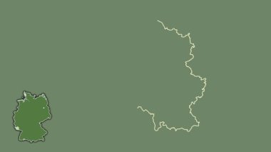 Saarland, Almanya, boşaltılmış ve izole edilmiş. Uydu