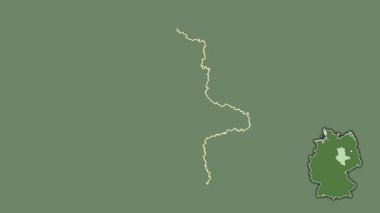 Sachsen-Anhalt, Almanya, sürüldü ve izole edildi. Uydu