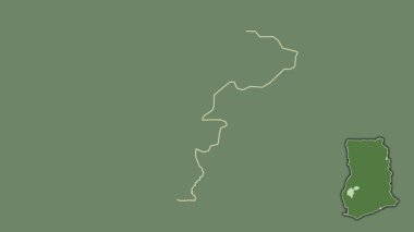 Ahafo, Gana, soyutlanmış ve soyutlanmış. Uydu