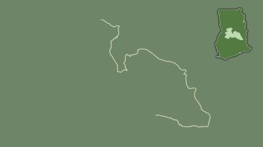 Bono East, Gana, boşaltılmış ve izole edilmiş. Uydu