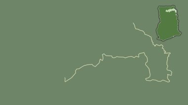 Kuzeydoğu, Gana, boşaltılmış ve izole edilmiş. Uydu