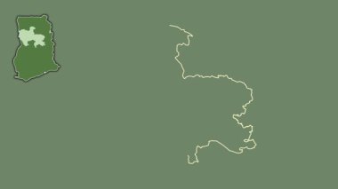 Savannah, Gana, soyutlanmış ve soyutlanmış. Uydu