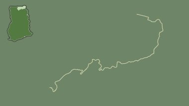 Yukarı Doğu, Gana, soyutlanmış ve soyutlanmış. Uydu