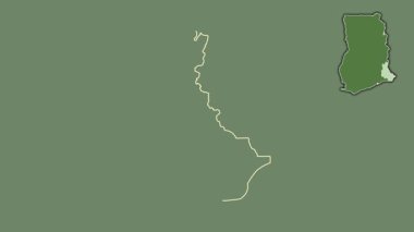 Volta, Gana, soyutlanmış ve soyutlanmış. Uydu