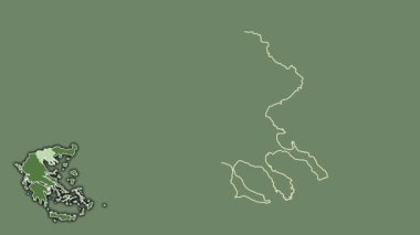 Orta Makedonya, Yunanistan, sürülmüş ve izole edilmiş. Uydu