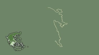 Peloponnese, Yunanistan, sürülmüş ve izole edilmiş. Uydu