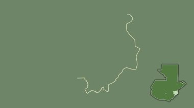 Chiquimula, Guatemala, soyutlanmış ve soyutlanmış. Uydu