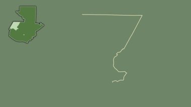 Huehuetenango, Guatemala, soyutlanmış ve soyutlanmış. Uydu