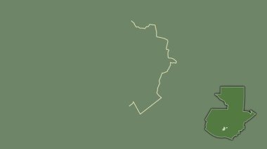 Sacatepequez, Guatemala, soyutlanmış ve soyutlanmış. Uydu