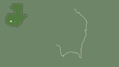 Solola, Guatemala, soyutlanmış ve soyutlanmış. Uydu