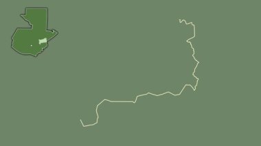 Zacapa, Guatemala, soyutlanmış ve soyutlanmış. Uydu