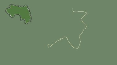 Conakry, Gine, soyutlanmış ve soyutlanmış. Uydu