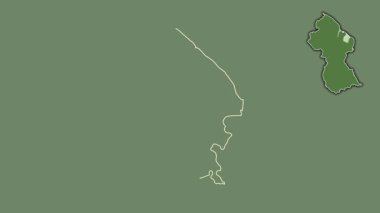 Mahaica-Berbice, Guyana, çıkarılmış ve izole edilmiş. Uydu