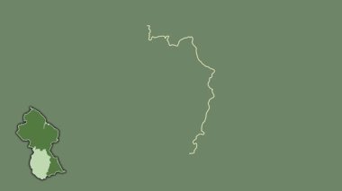 Yukarı Takutu-Upper Essequibo, Guyana, çıkarılmış ve izole edilmiş. Uydu