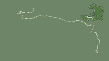 Nippes, Haiti, soyutlanmış ve soyutlanmış. Uydu