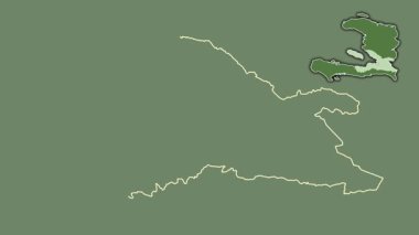 Ouest, Haiti, soyutlanmış ve soyutlanmış. Uydu