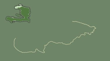 Nord-Ouest, Haiti, soyutlanmış ve soyutlanmış. Uydu