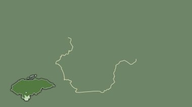 Choluteca, Honduras, çıkarılmış ve izole edilmiş. Uydu