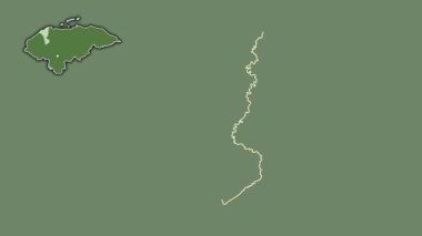 Cortes, Honduras, dışlanmış ve izole edilmiş. Uydu