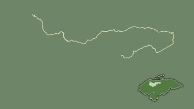 Yoro, Honduras, soyutlanmış ve soyutlanmış. Uydu