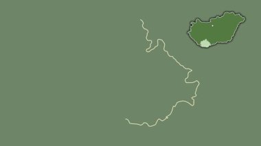 Baranya, Macaristan, sürülmüş ve izole edilmiş. Uydu