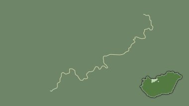 Komarom-Esztergom, Macaristan, sürülmüş ve izole edilmiş. Uydu