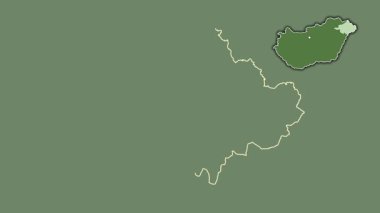 Szabolcs-Szatmar-Bereg, Macaristan, sürülmüş ve izole edilmiş. Uydu